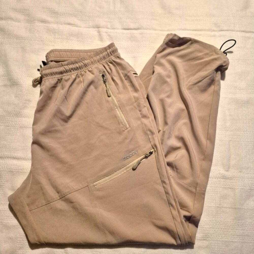 Mocoly women's size XL tan light weight pants, VGUC